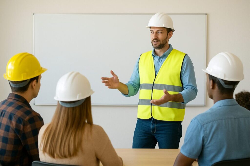 Yesterday our Group Training Officer Paul Bayley spoke to a group of construction students at New meaning Training https://newmeaning.training/ in High Wycombe The talk was about opportunities in the Construction Industry and how to approach full time employment. He believes the talk was well received as he has been asked to carry out the same presentation at their workshops in Reading. New Meaning Training are always looking for employers who take on apprentices to contact them even if you can give a talk on your company and the industry in general.